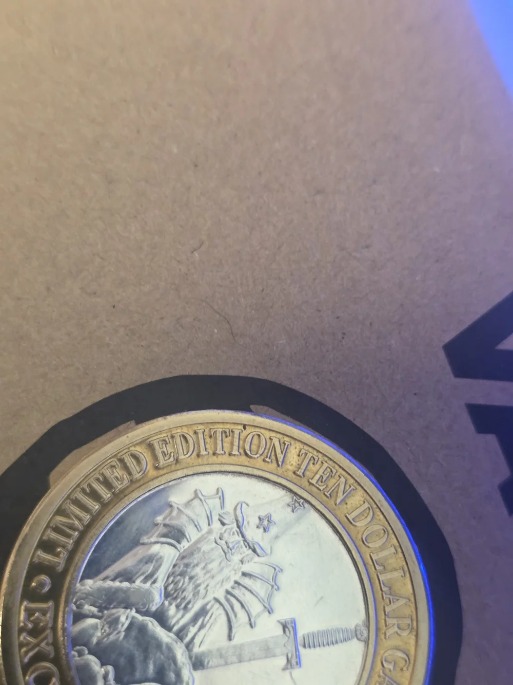 Excalibur Hotel Las Vegas 10 DollarLimited Edition .999 Pure Silver Merlin Token